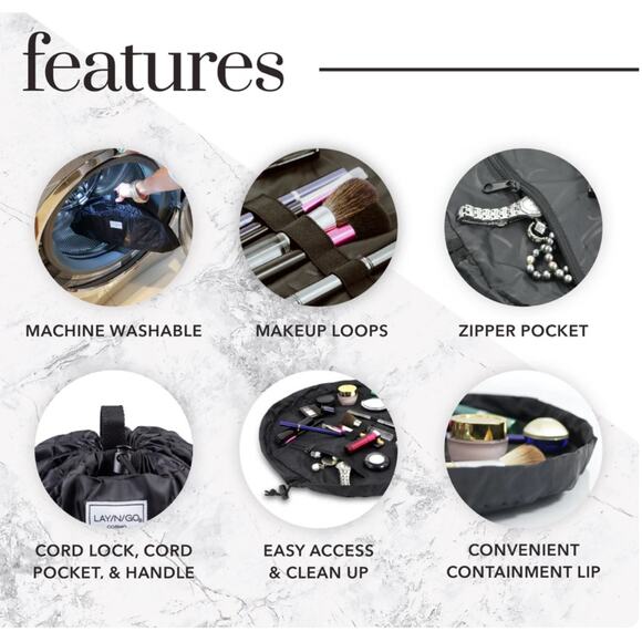 NEW NWT - Lay N Go Cosmetic Carry Case Bag Organizer in Pink - Travel organizer! - Picture 4 of 4